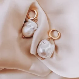 Kolczyki z barokowymi perłami