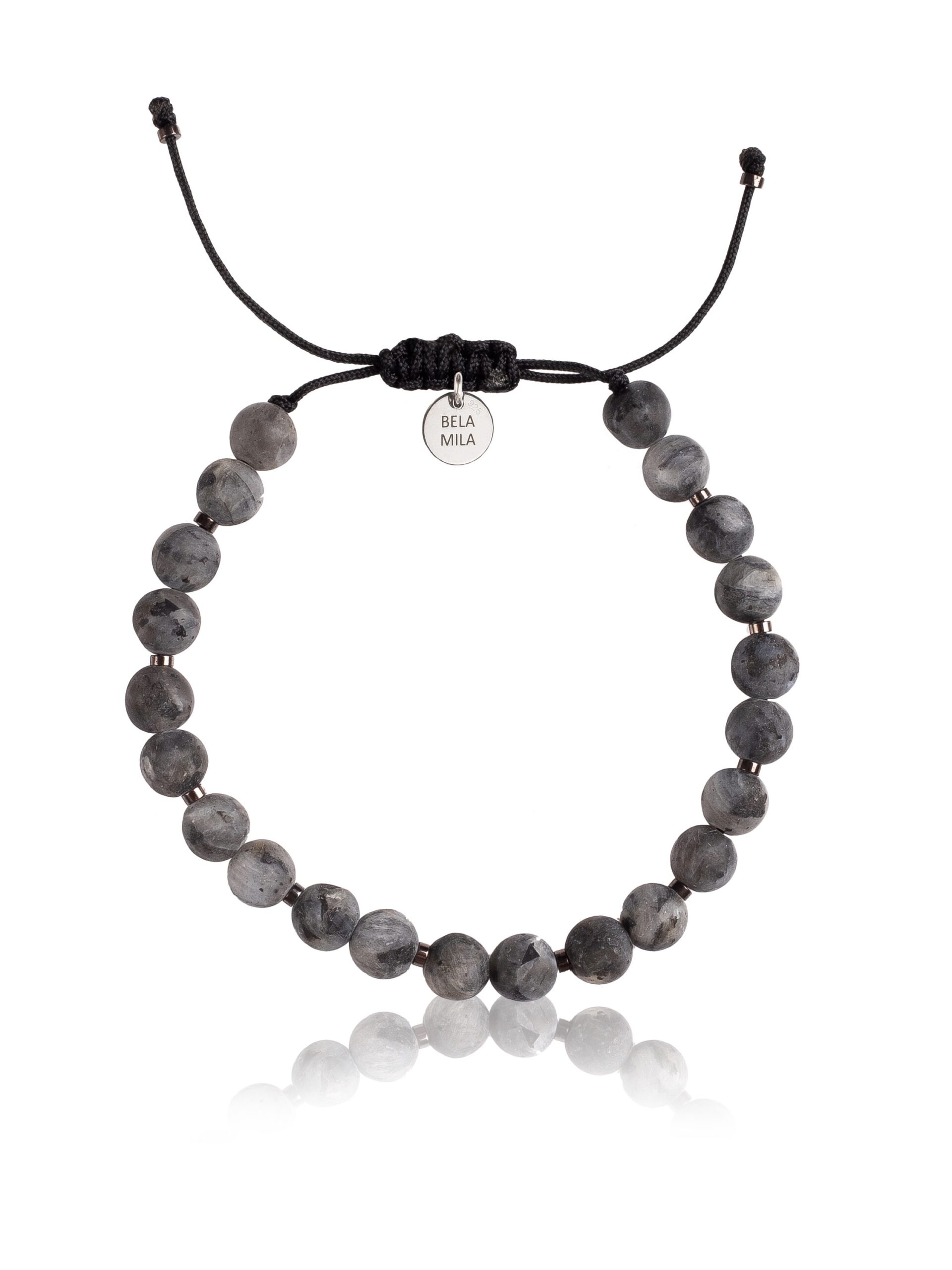 Bransoletka z labradorytu i hematytu