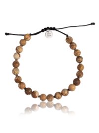 Bransoletka z brązowego jaspisu i hematytu