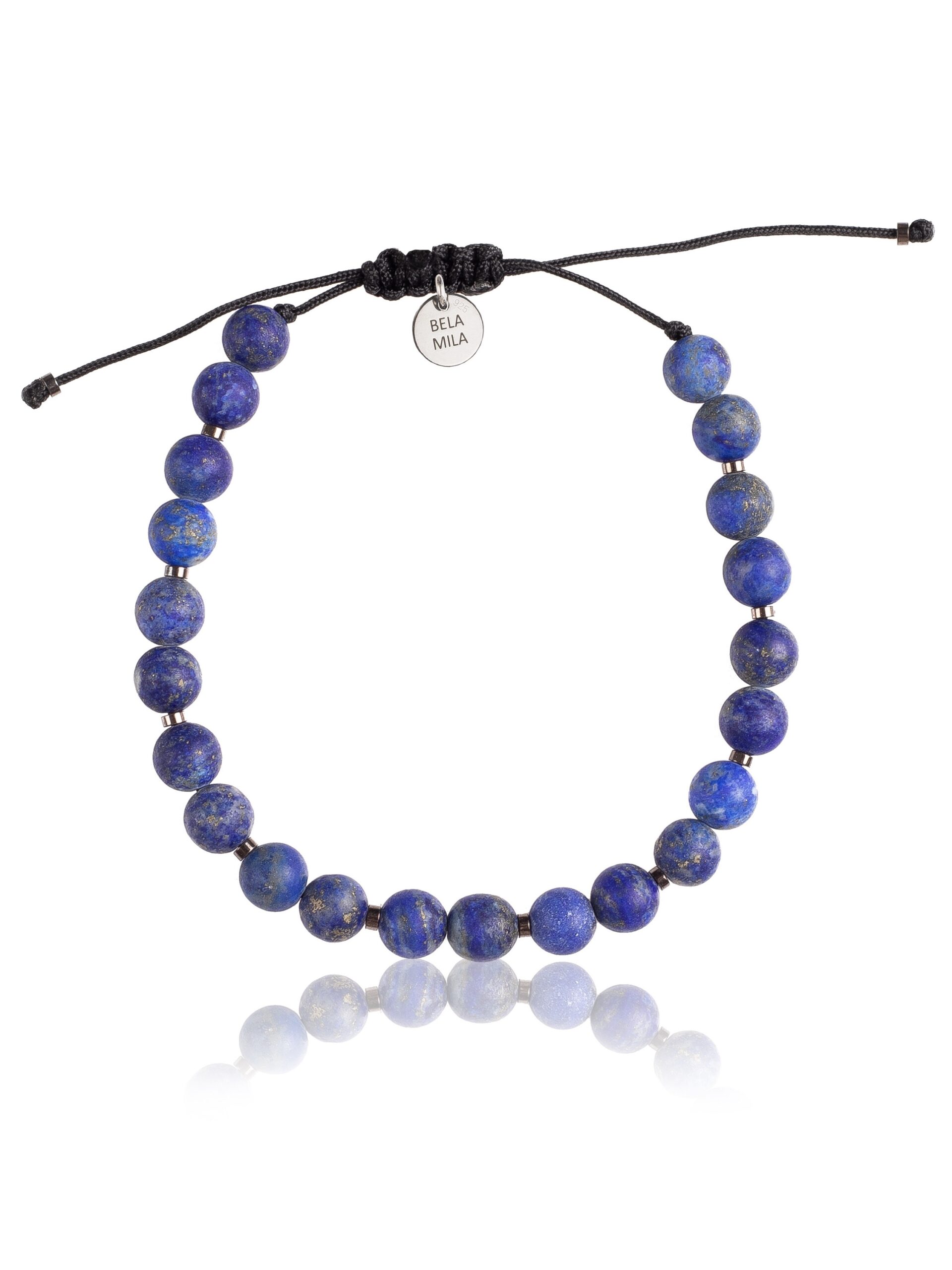 Męska bransoletka z lapis lazuli i hematytu