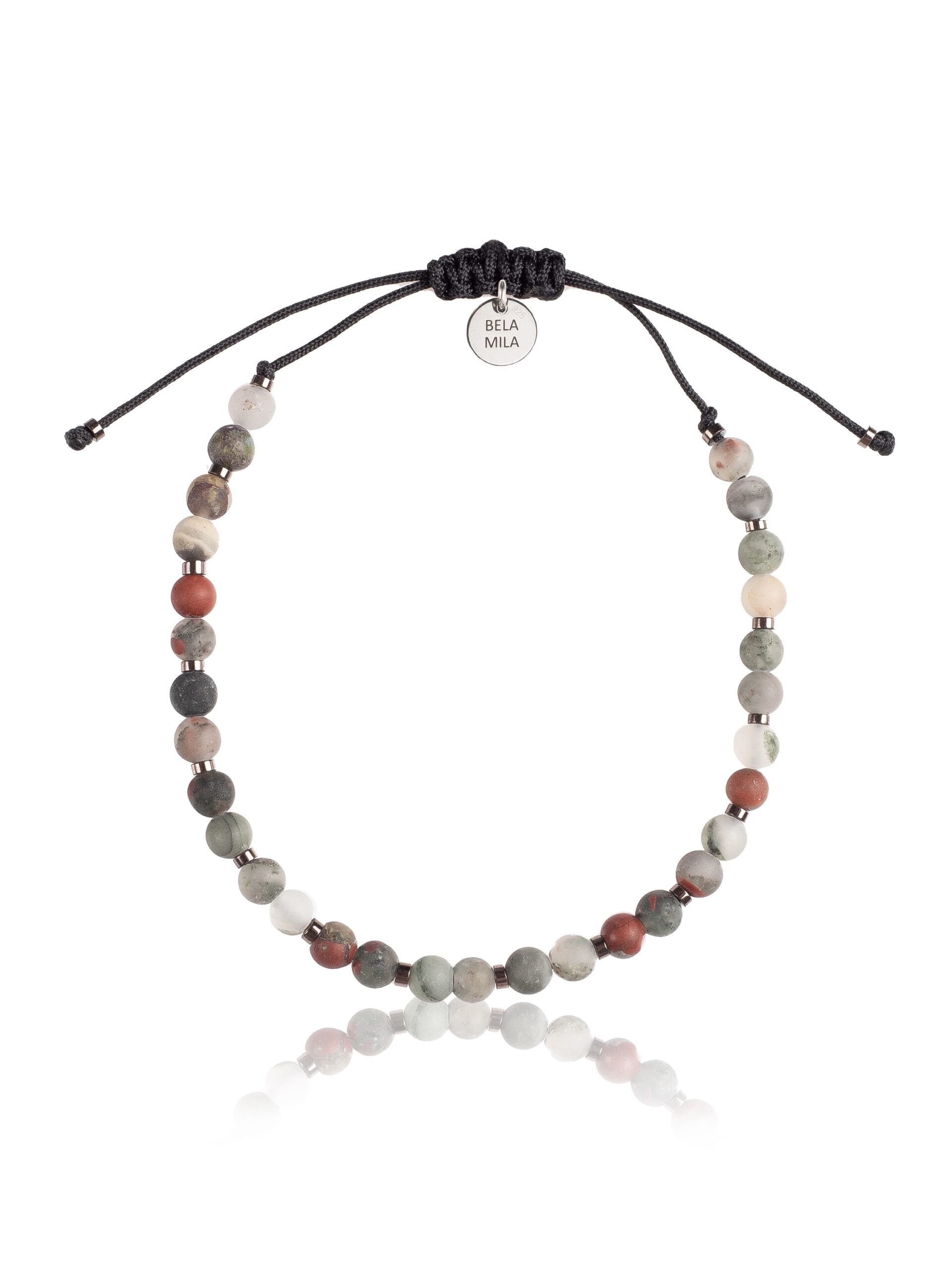 Męska bransoletka z agatu i hematytu