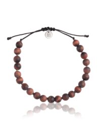 Męska bransoletka z bawolego oka i hematytu