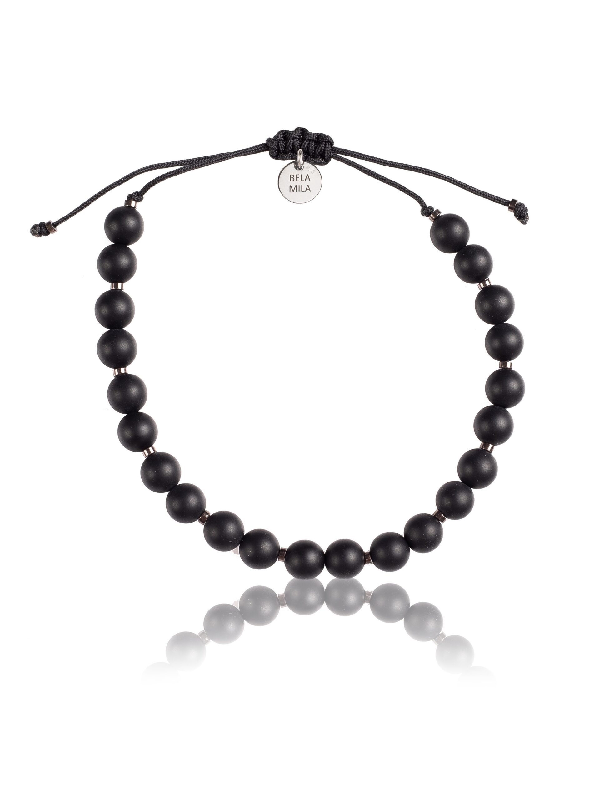 Męska bransoletka z onyksu i hematytu