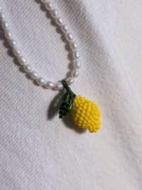 Naszyjnik perły z cytryną