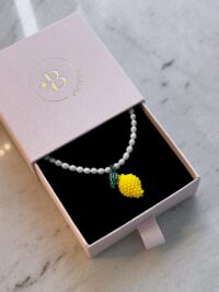 Naszyjnik perły z cytryną