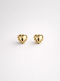 Kolczyki serca z kuleczkami