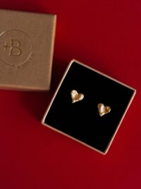 Kolczyki gniecione serca